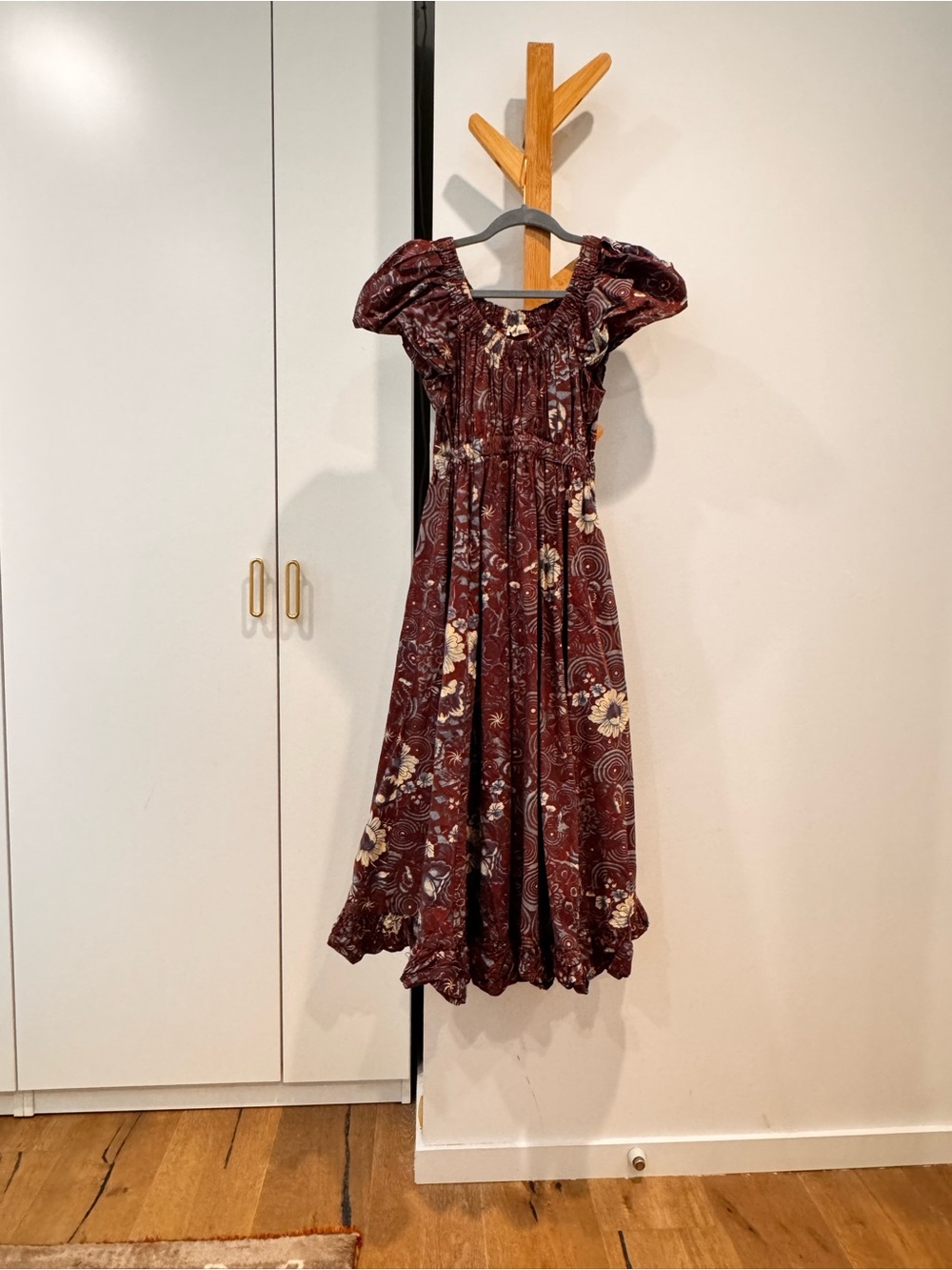 Ulla Johnson Floral Burgundy Dress